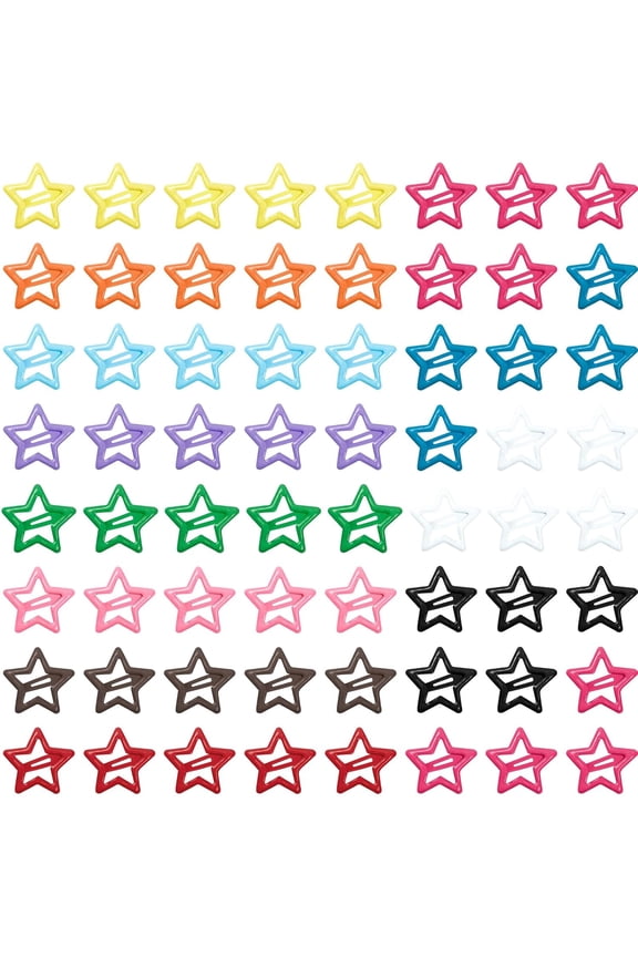 64 Pcs Small Star Snap Hair Clips for Women Girl,Cute Hair Barrettes for Women Fine Thin Hair Accessories (Mix-colors)
