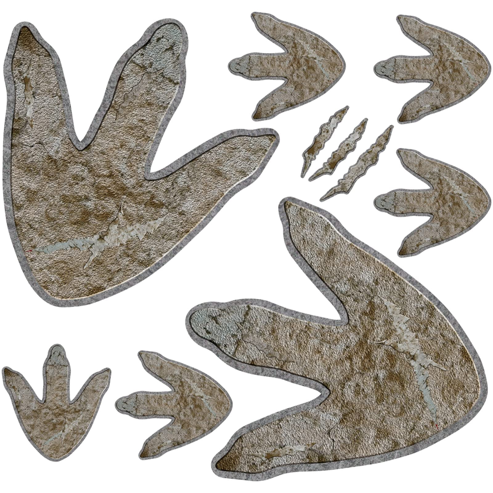 64 Pieces Dinosaur Decor Dinosaur Footprints Floor Decals Peel and