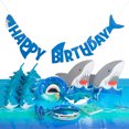 thumbnail image 1 of 64 Pieces Jawsome Shark Party Tableware Kit for 8 Guests, 1 of 2