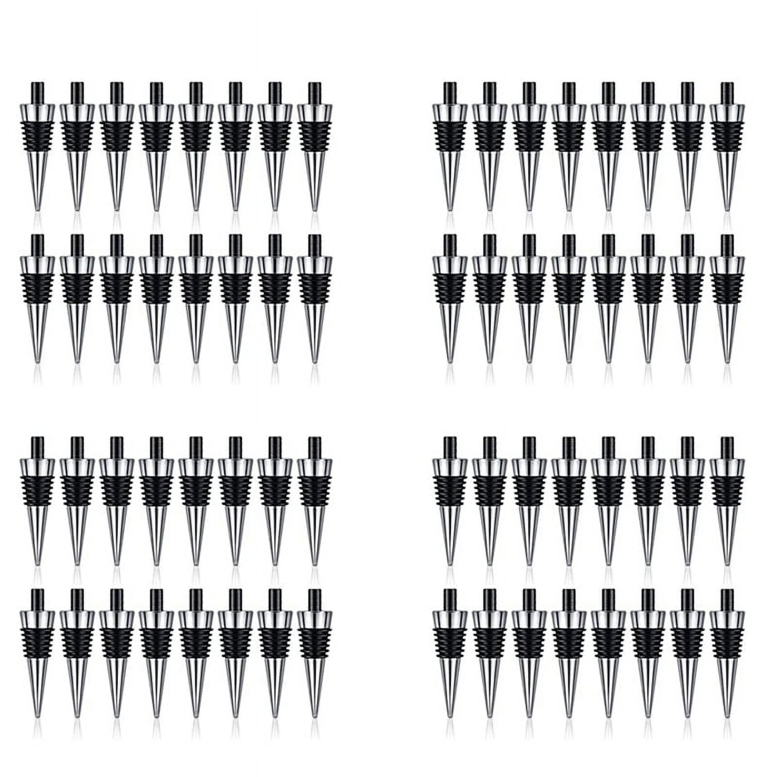 64 Pieces Metal Cork Blank Wine Cork Kit Reusable Wine Cork Insert Set