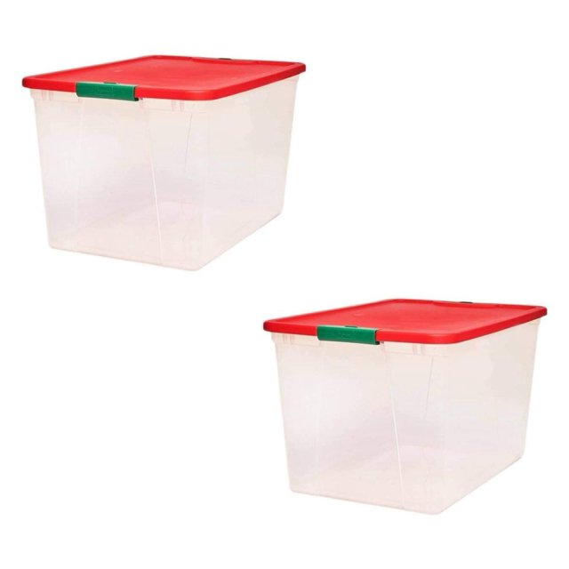64 Quart Secure Seal Latching Extra Large Clear Plastic Storage Tote