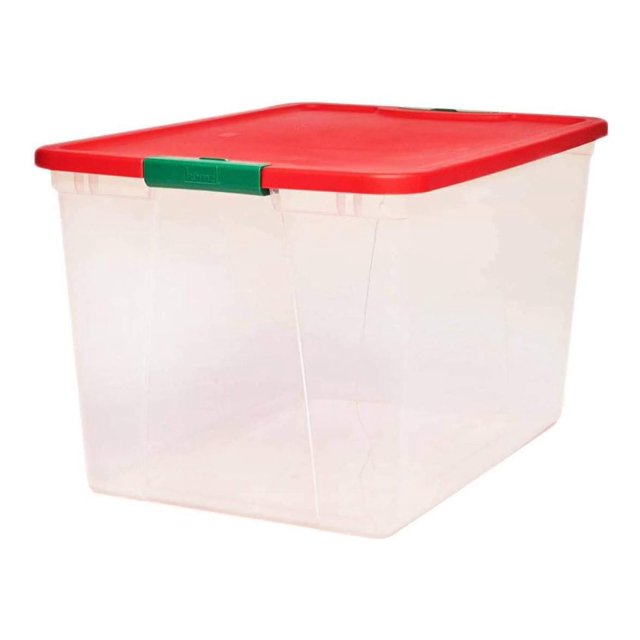 64 Quart Secure Seal Latching Extra Large Clear Plastic Storage Tote