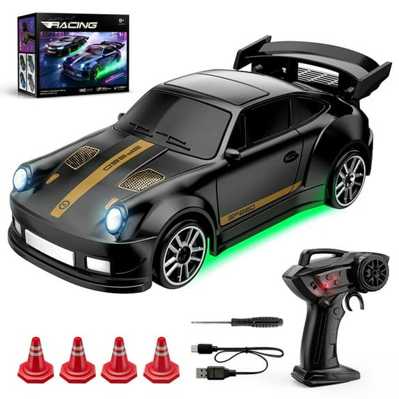 64 Scale Mini Drift Car 4Wd Four Wheel Drive High Power Motor Full Proportional Remote Control Drift Racing Toy, 4Ghz Frequency Stable Connection Long Control Range Automatic