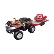 64 Scale Rc Semi Truck With Trailer, 4Ghz Remote Control Truck With Lights, Rechargeable Compact Rc Truck For Indoor Outdoor Play