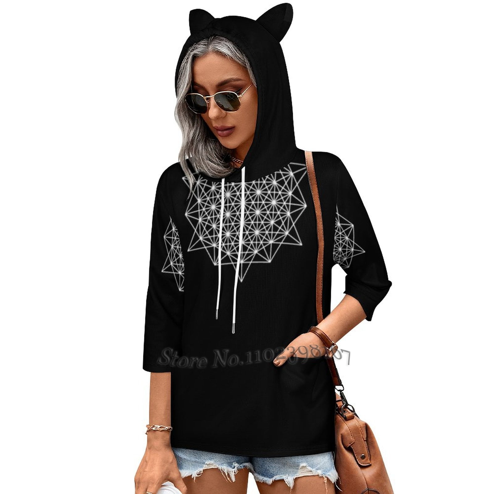 64 Star Tetrahedron Sacred Geometry Pullovers Hoodies Long Sleeve