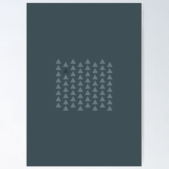 64 - Triangle Pattern - Minimalist Geometric Art Poster Wall Art, Modern Wall Decor For Living Room Bedroom, 8x12 UNFRAMED