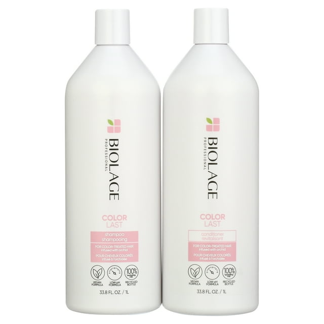 (64 Value) Biolage ColorLast Shampoo and Conditioner Duo Set, 33.8 Oz