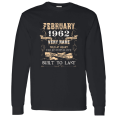thumbnail image 1 of 64 Years Old 64Th Birthday Legend Vintage February 1962 Bday Long Sleeve Shirt, 1 of 3
