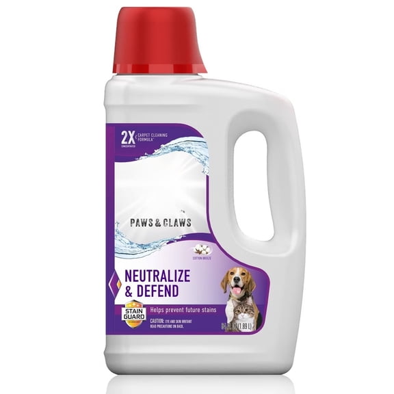 64 fl oz Deep Cleaning Carpet Cleaner Shampoo with Stainguard Solution for Pets