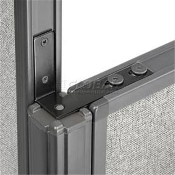 64 in. High-Low Corner 90 Kit for Panel with Cable - Black - 64 in.