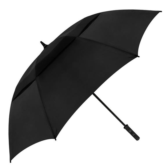 64 in. Vented Tornado Tamer Umbrella, Black