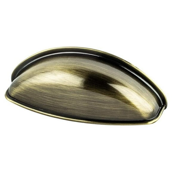 64 mm CC Euro Moderno Cup Pull with Brushed Antique Brass