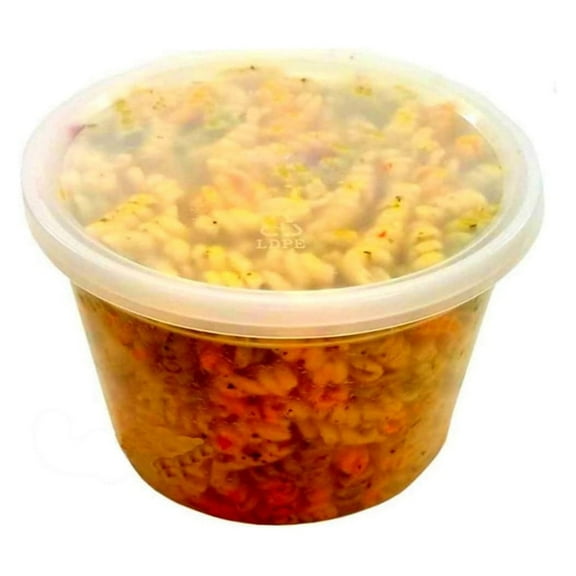 64 oz (1/2 Gallon) Heavy Duty Round Plastic Deli Soup Containers with Lids, For Meal Prep Containers | BPA | Stackable | Leakproof | Microwave/Dishwasher/Freezer Safe (Pack of 10 Sets)