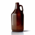 thumbnail image 1 of 64 oz Amber Glass Beer Growlers with Caps - Case of 6, 1 of 2