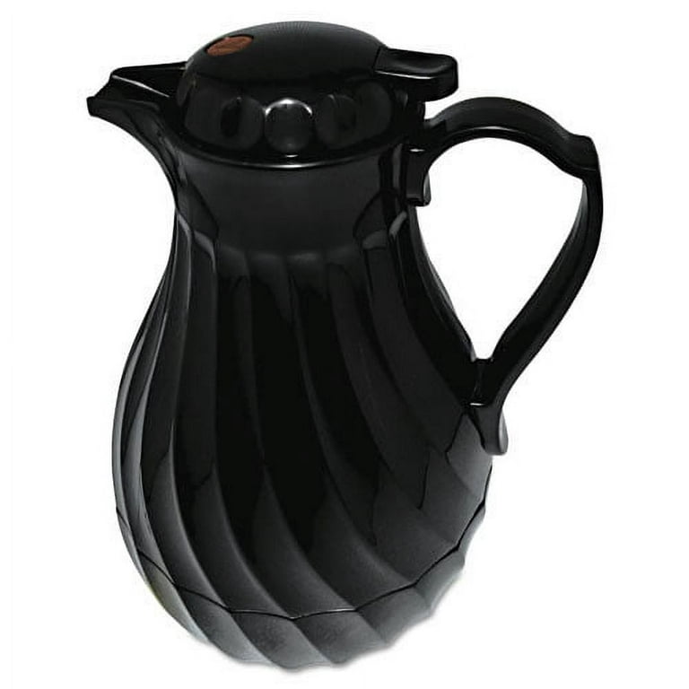 Hormel Swirl Design 64oz Black Poly Lined Coffee Carafe
