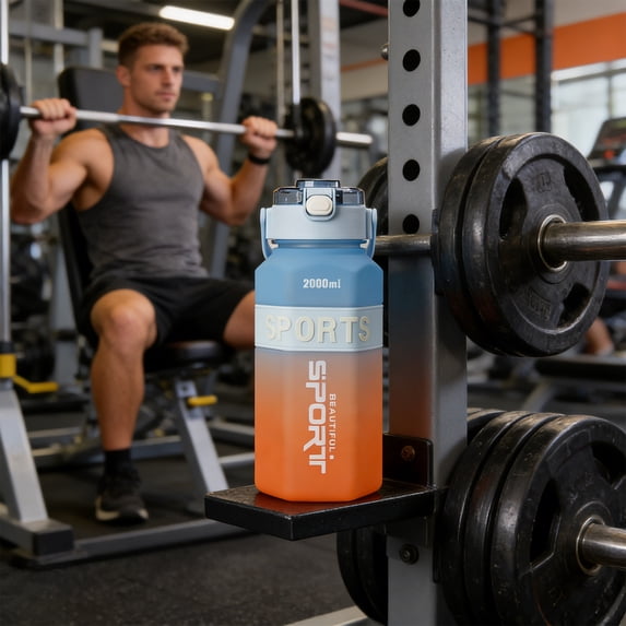 64 oz Large Capacity Water Bottle, Portable, Leakproof, BPA Free for Fitness, Gym and Outdoor Sports