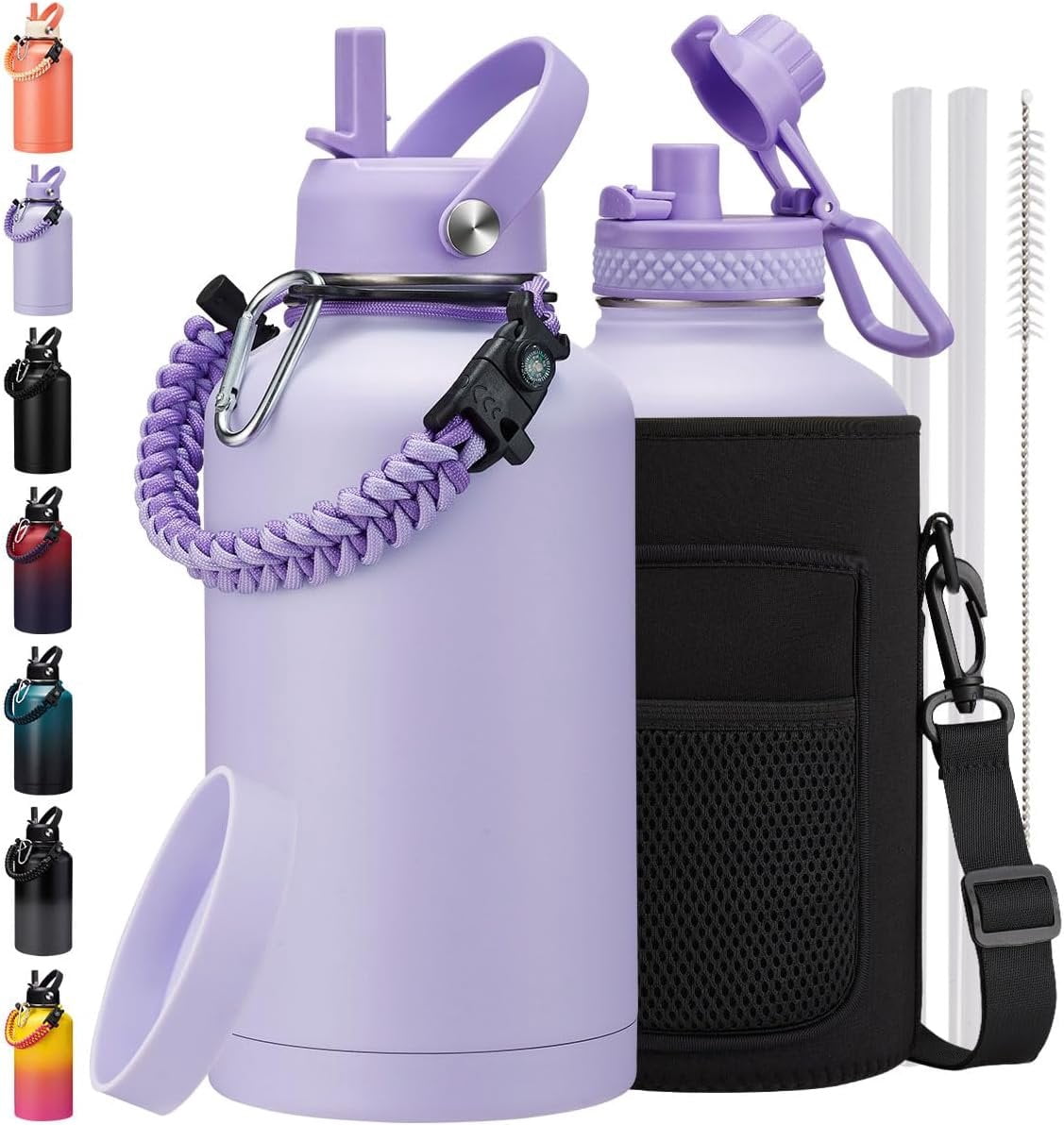 64 oz Water Bottle- Cold for 48Hrs Stainless Steel Insulated Water ...