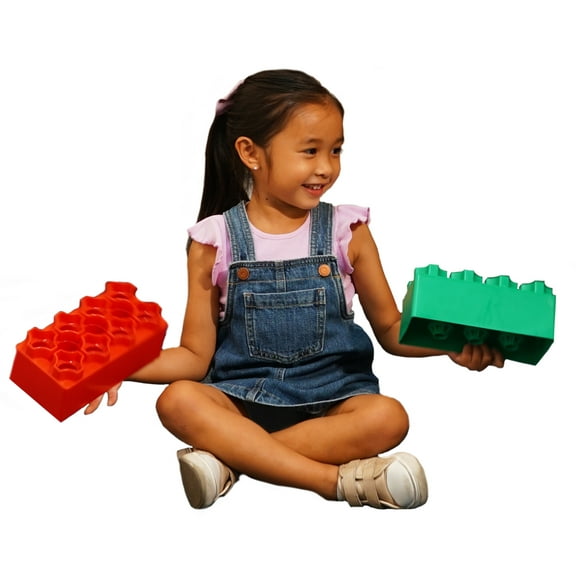 64 pc Jumbo Blocks Set - 8" Large Building Blocks - ADD-ON Kit for Toddlers -Add on to any existing Jumbo Blocks Set - for Boys& Girls by Kids Adventure