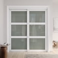 thumbnail image 1 of 72" x 80" (2 Sets of 36") 3-Lite Frosted Glasses Pantry Closet Sliding Door Panels Only, 1 of 7