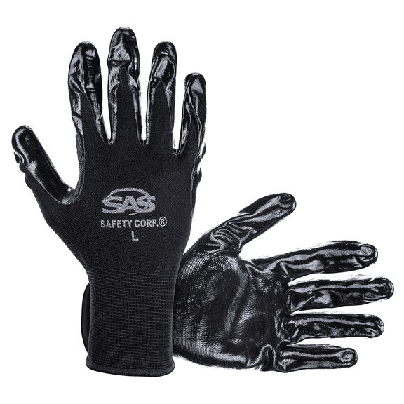 SAS Safety 1-pr of PawZ Nitrile Coated Palm Gloves, S
