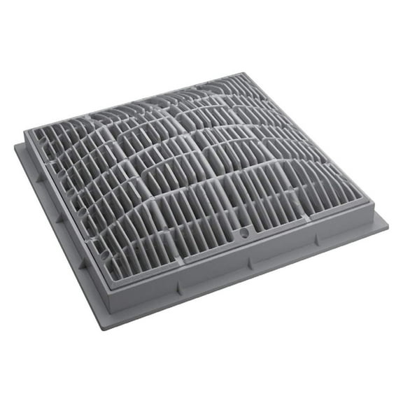 640-4727 V 12-Inch x 12-Inch Grate and Frame Gray Color