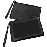 6400?F Fireproof Bag 2 count, Fireproof Document Bags, Bag with Zipper & Strap, Suitable for A5 Documents, Inventory, Passport Black