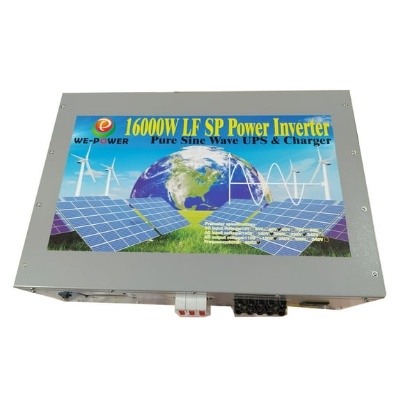 64000W Peak 16000W Power Inverter (8000W 110V Or 8000W 220V) Low Frequency Split Phase Pure Sine Wave Solar Converter 24V DC To 110V,220V AC 60Hz Frequency With UPS / Battery Charger / LCD Display