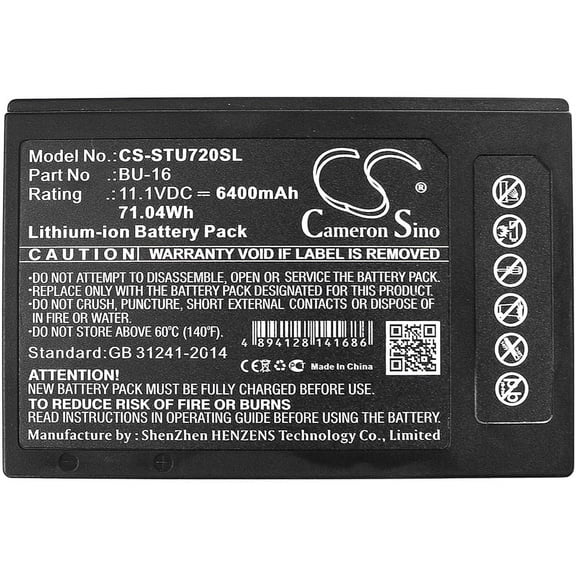 6400mAh Sumitomo BU-16 Battery for TYPE-82 TYPE-Q102 TYPE-72