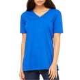 thumbnail image 1 of 6405 Ladies Relaxed Jersey Short-Sleeve V-Neck Tee - True Royal, Small, 1 of 1
