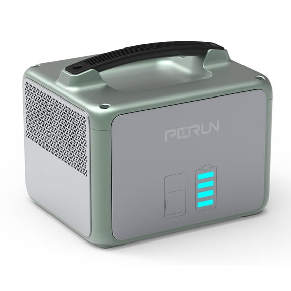 640Wh PERUN Portable Power Station Battery Back-Up for Extended Runtime for PB-20 Powered by Yard Force, Jumpstart capable, LED light, home, camping, electronic devices.