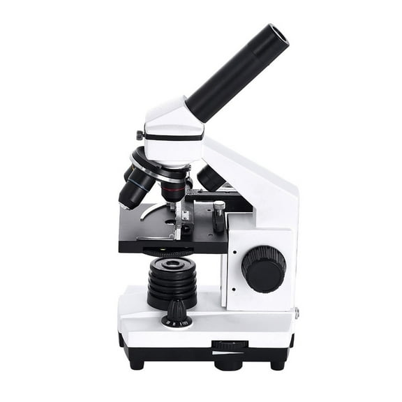 640X Biological Student Educational Monocular Microscope LED Light Matal