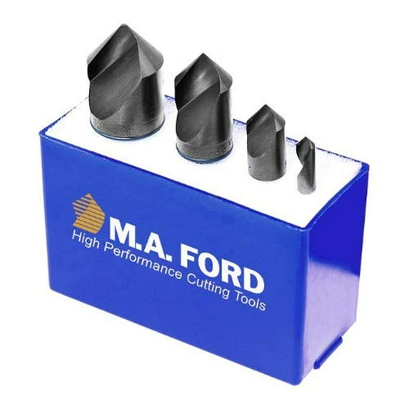 64100002 82° HSS Unfluted Countersink 4 Piece Set, 64006