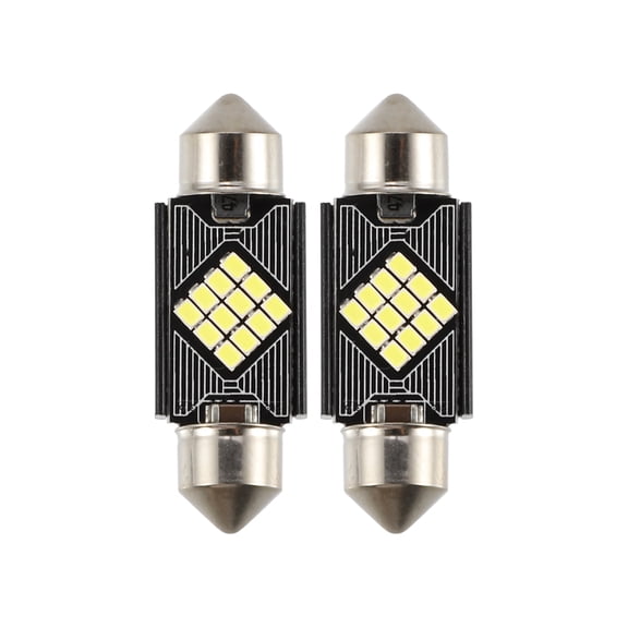 6411 6413 Canbus 2016 12SMD Car Interior LED Bulbs 36mm Plastic Aluminum White Light 2 Pcs