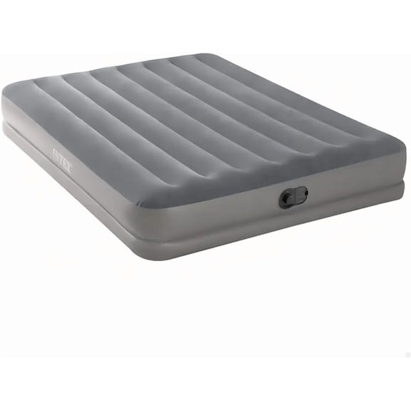 64114E Dura-Beam Standard Prestige Air Mattress: Fiber-Tech Queen Size Built-in USB Electric Pump 12in Bed Height 600lb Weight Capacity