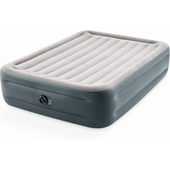 64125ED Dura-Beam Plus Essential Rest Air Mattress - Fiber-Tech Queen Size Built-in Electric Pump 18in Bed Height 600lb Weight Capacity