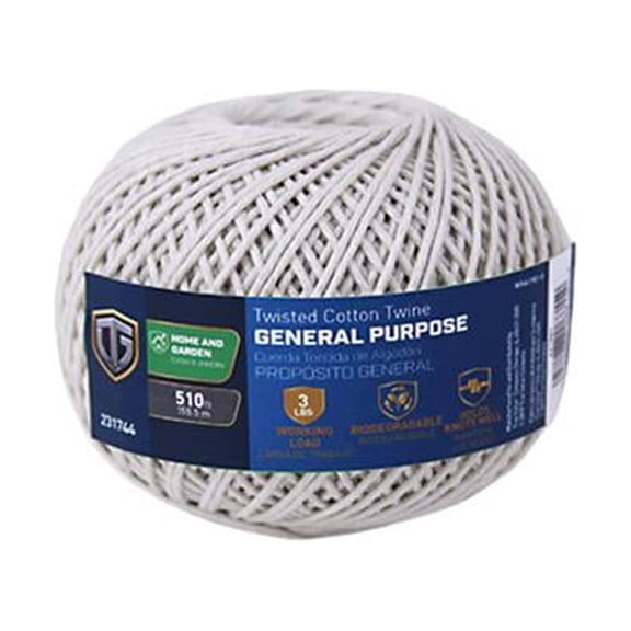 641981 Wrapping Twine, Twisted Cotton, #16 x 510-Ft. - Quantity 6