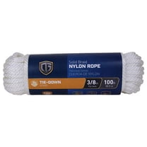 642221 Nylon Rope, Diamond Braid, White, 3/8-In. x 100-Ft. - Quantity 5