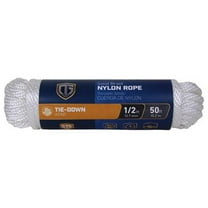 642231 Nylon Rope, Diamond Braid, White, 1/2-In. x 50-Ft. - Quantity 4