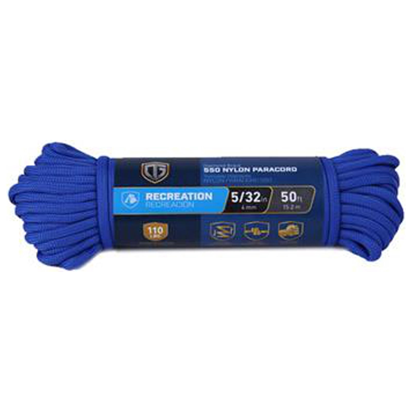 642591 Para Cord 550 Nylon Rope, Blue, 5/32-In. x 50-Ft. - Quantity 12 ...