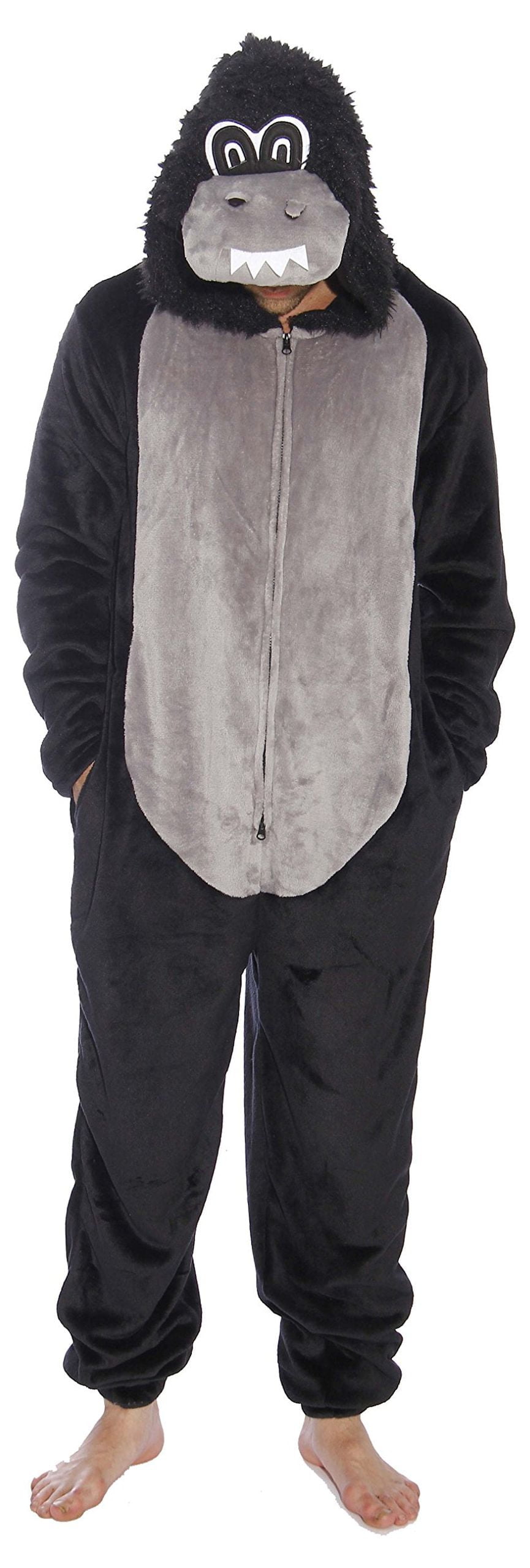 6428-M-Gorilla #FollowMe Men's Adult Onesie / Men's Adult Onesies / Pajamas (XX-Large, Gorilla)