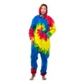 thumbnail image 1 of 6436-10492-S #FollowMe Jumpsuit Adult Bodysuit Pajamas (Tie Dye, X-Large), 1 of 4