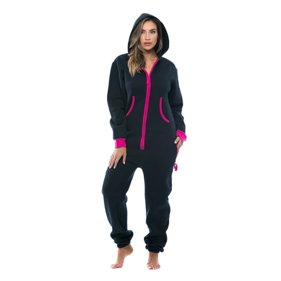 6438-BLK-S #FollowMe Adult Onesie / Pajamas / Jumpsuit