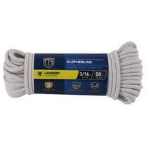 643971 Clothesline, Cotton, Diamond Braided, 3/16-In. x 50-Ft. - Quantity 12