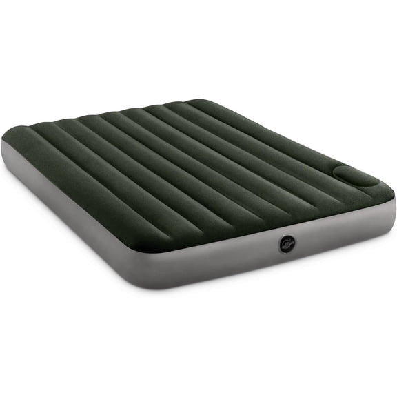 64763E Dura-Beam Standard Air Mattress: Fiber-Tech - Size - Built-in Foot Pump - 10in Bed Height - 600lb Weight Capacity