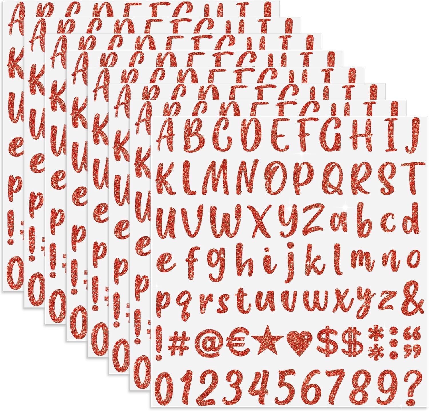 Neasyth 648 Pieces Letter Stickers Glitter Small Self Adhesive Alphabet ...