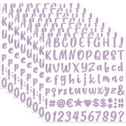 Neasyth 648 Pieces Letter Stickers Glitter Small Self Adhesive Alphabet Number Vinyl Stick on Letter Stickers for Scrapbooking Mailbox Numbers Crafts Classroom Decor Bulletin BoardPurple