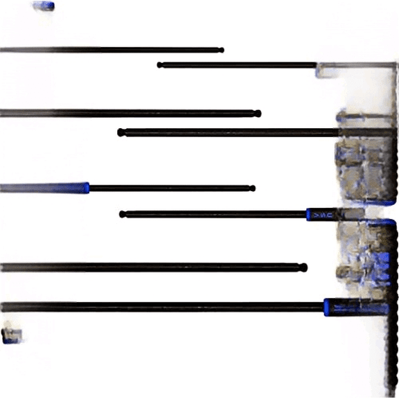 64808 Power-T Handle Ball-Hex Key allen wrench - 8pc set Metric MM sizes 2-10 (9In shaft)$$Tools & Hardware Other