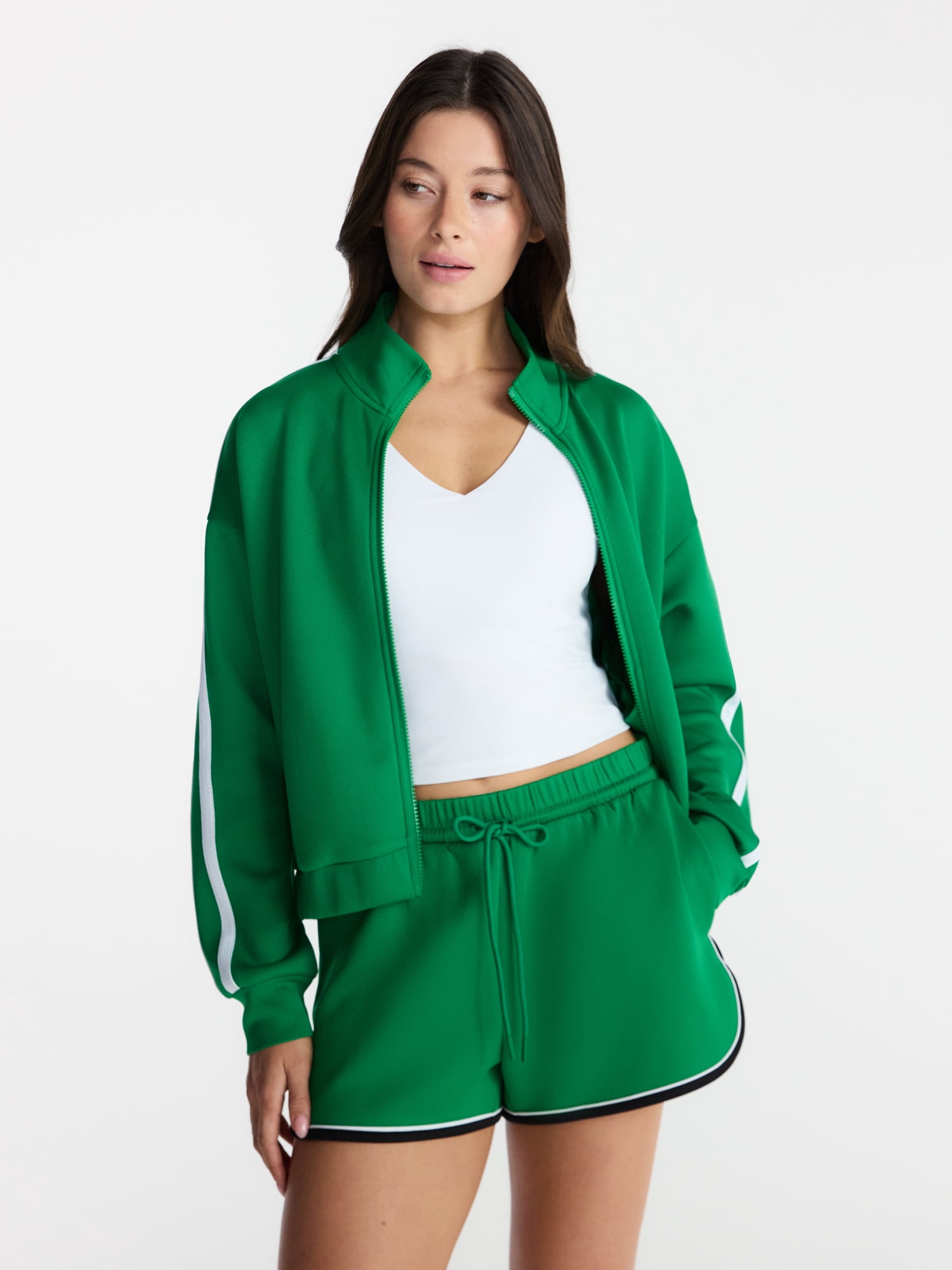 Avia Women's Pique Knit Tennis Jacket, Sizes XS-XXXL - Walmart.com