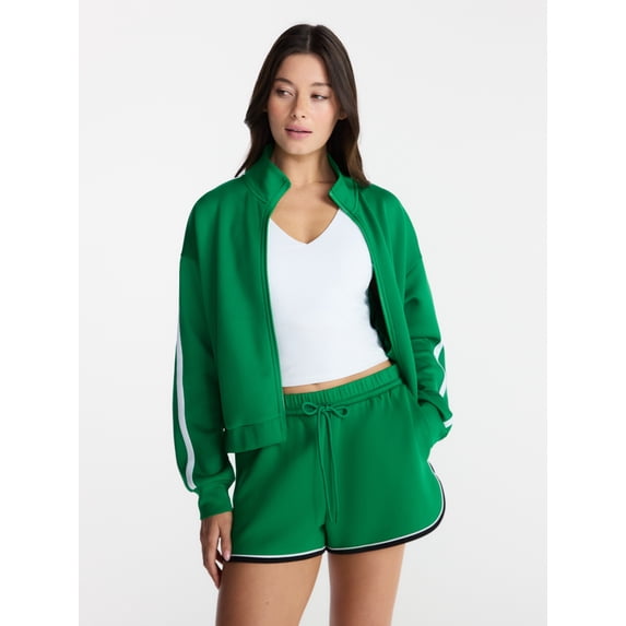 Avia Women's Pique Knit Tennis Jacket, Sizes XS-XXXL