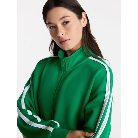 Avia Women's Pique Knit Tennis Jacket, Sizes XS-3X